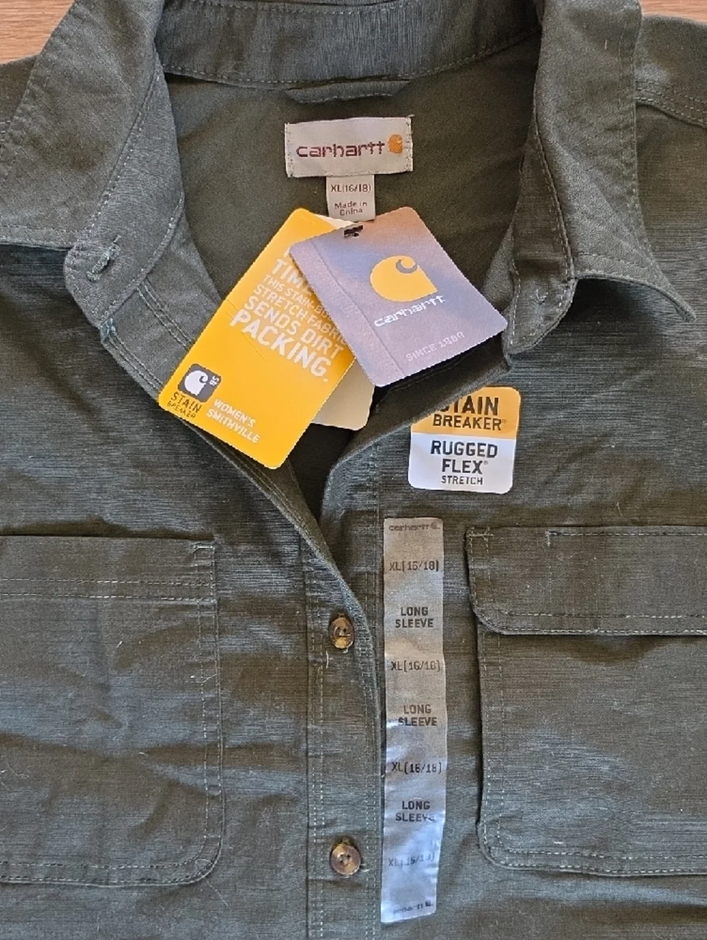 Carhartt Forest Green Lightweight Shirt Jacket, *NWT*, Size Extra Large